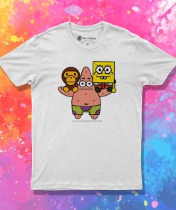 2008 Baby milo Bape X Spongebob Rare T Shirt