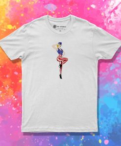 4th of July Girl Salute T Shirt