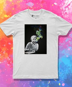 Albert Einstein Smoking Colors T Shirt