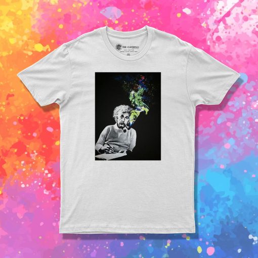 Albert Einstein Smoking Colors T Shirt