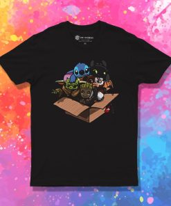 Baby Yoda Baby Stitch Baby Night Fury And Baby Groot In The Box T Shirt