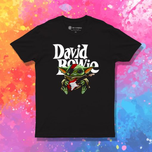 Baby Yoda Hug Guitar David Bowie T Shirt