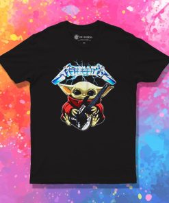 Baby Yoda Hug Metallica Guitar T Shirt