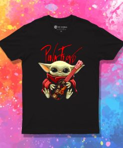 Baby Yoda Hug Pink Floyd Guitar T Shirt