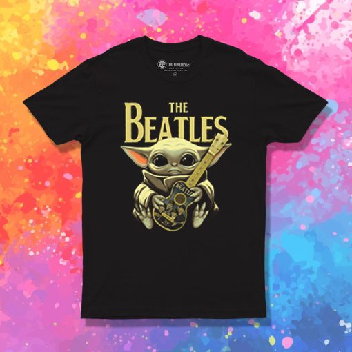 Baby Yoda Hugs The Beatles T Shirt