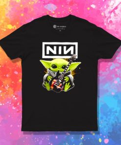 Baby Yoda hug Nine Inch Nails guitar T Shirt