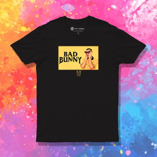 Bad Bunny Black and yellow T Shirt