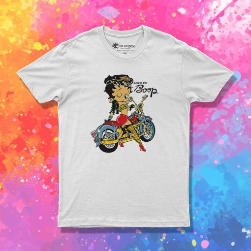 Betty Boop Biker Cartoon T Shirt