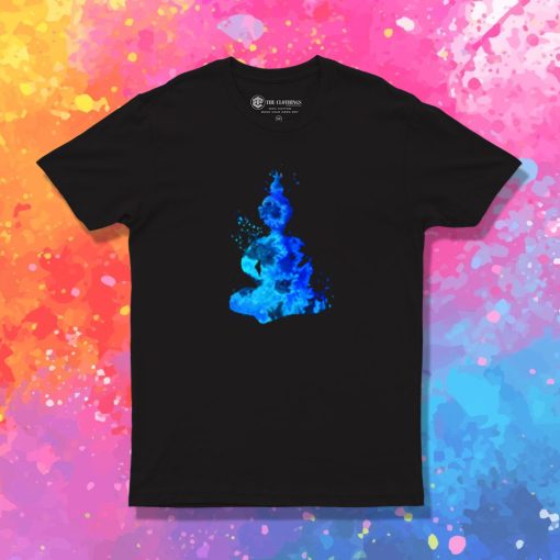 Blue Buddha Silhouette T Shirt