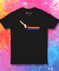 Brush Painting A Rainbow T Shirt