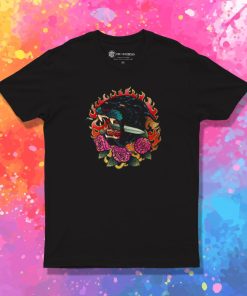 Burning Roses panther T Shirt