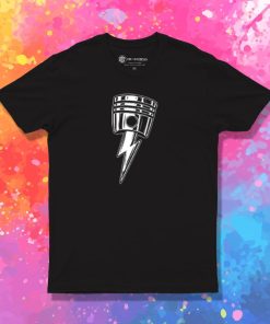 Cool Lightning Bolt Piston T Shirt