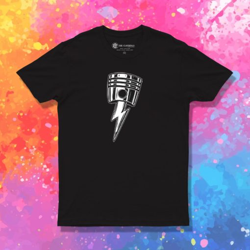 Cool Lightning Bolt Piston T Shirt