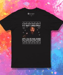 Die Hard Hans Gruber Nakatomi Tower Christmas Knit Pattern T Shirt