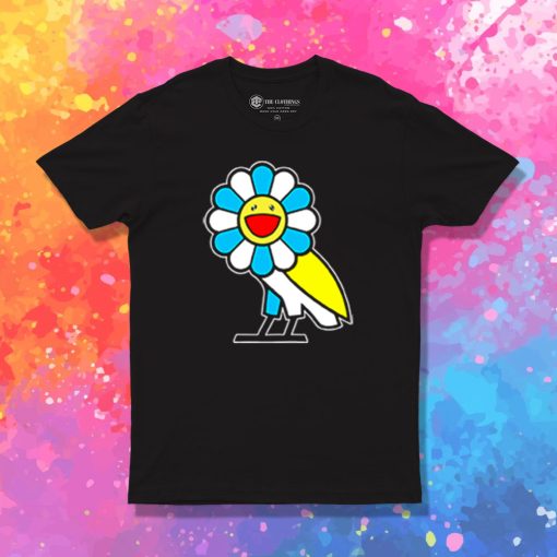 Drake Wears OVO x Takashi Murakami Collaboration T Shirt