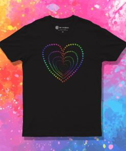 Echo Rainbow Jewel Hearts T Shirt