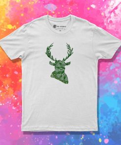 Green Mandala Deer T Shirt