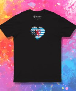 Grungy I Love Luxembourg Heart Flag T Shirt