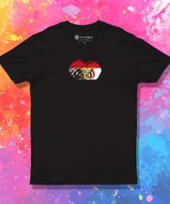 Grungy I Love Yemen Heart Flag T Shirt