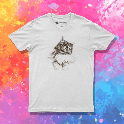 Hand Draw Cat T Shirt