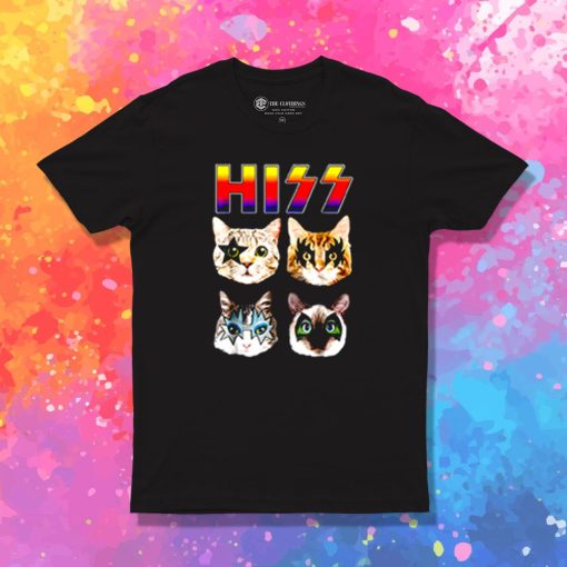 Hiss Funny Cats Kittens Rock Rockin T Shirt