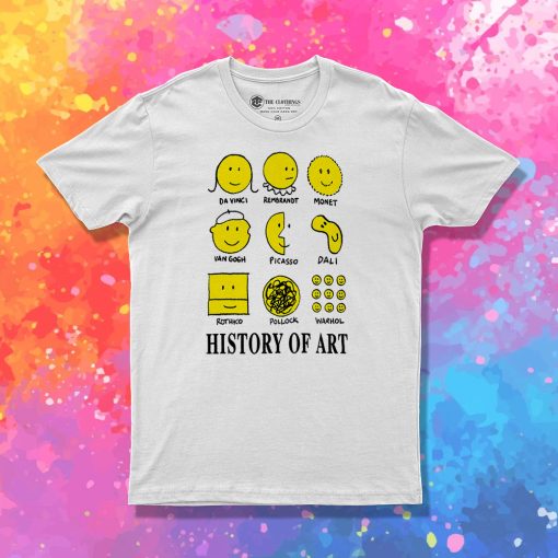 History of Art Smiley Face T Shirt