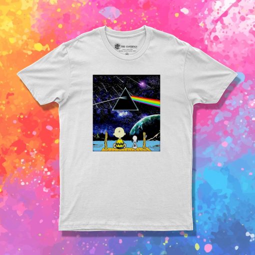 Snoopy and Charlie Brown Pink Floyd T Shirt