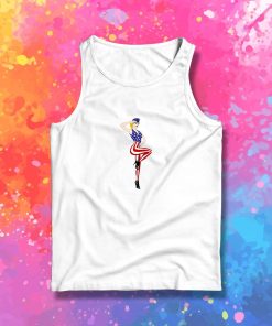 4th of July Girl Salute Tank Top