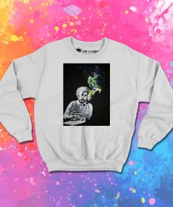 Albert Einstein Smoking Colors Sweatshirt