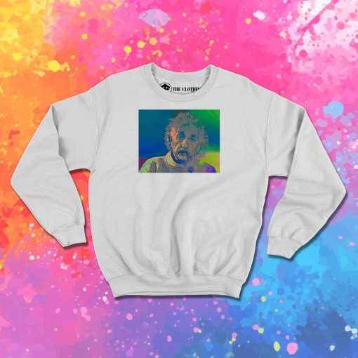 Albert Einstein Smoking Geeky Inventor Sweatshirt