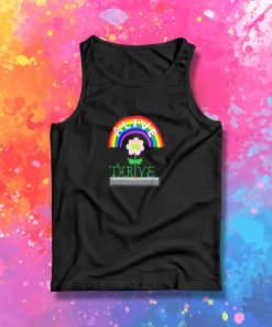 Alive to Thrive Rainbow Flower Tank Top