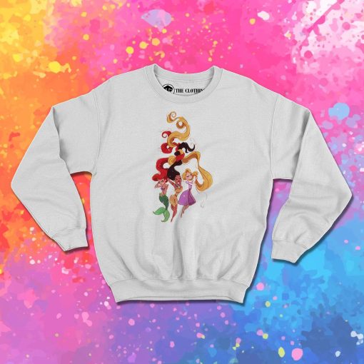 Ariel Rapunzel and Pocahontas Disney Princess Sweatshirt