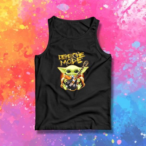 Baby Yoda Hug Depeche Mode Guitar Tank Top