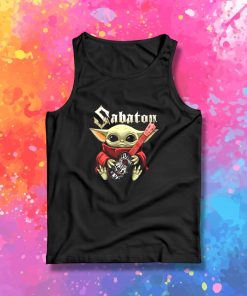 Baby Yoda Hug Guitar Sabaton Tank Top