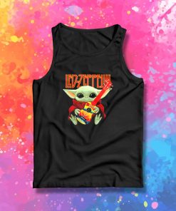 Baby Yoda Hug Ledzeppelin Guitar Tank Top