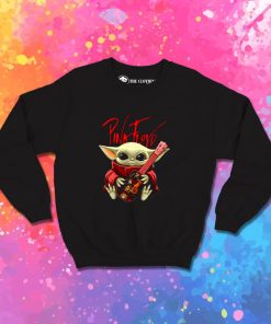 Baby Yoda Hug Pink Floyd Guitar Sweatshirt