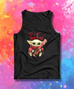 Baby Yoda Hug Pink Floyd Guitar Tank Top