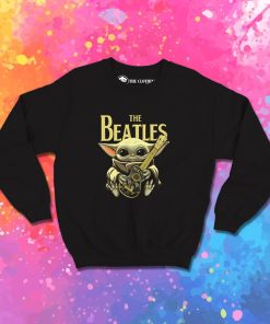 Baby Yoda Hugs The Beatles Sweatshirt