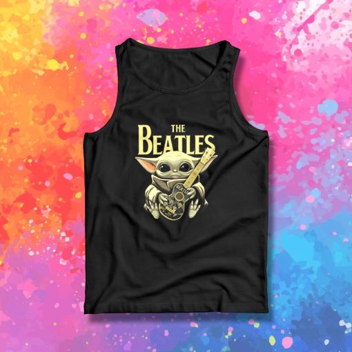 Baby Yoda Hugs The Beatles Tank Top