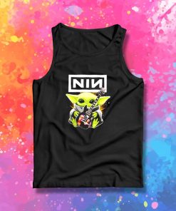 Baby Yoda hug Nine Inch Nails guitar Tank Top