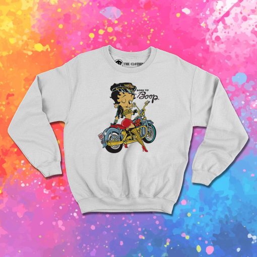 Betty Boop Biker Cartoon Sweatshirt