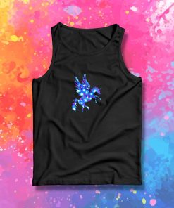 Blue Flowers Pegasus Unicorn Tank Top