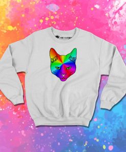 Cats Rule Rainbow Meow Sweatshirt