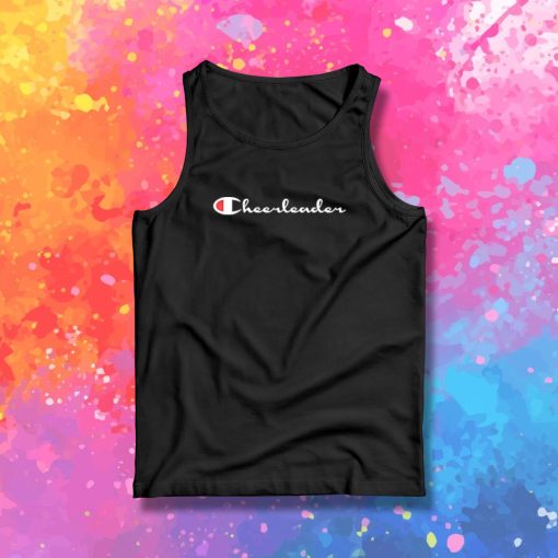 Cheerleader Champion Logo Black Tank Top