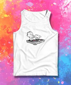 DJ Turntables Cartoon Hands Tank Top