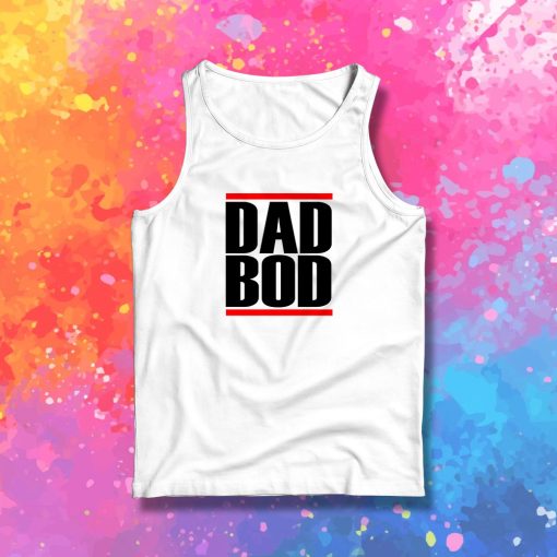 Dad Bod Run DMC Inspired White Tank Top