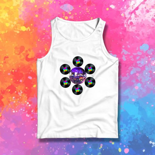 Disco Rainbow Album Flower Tank Top