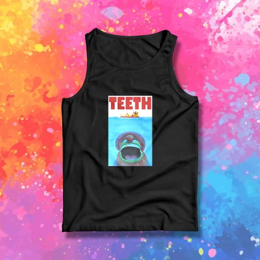 Funny Jaws Movie Teeth Tank Top