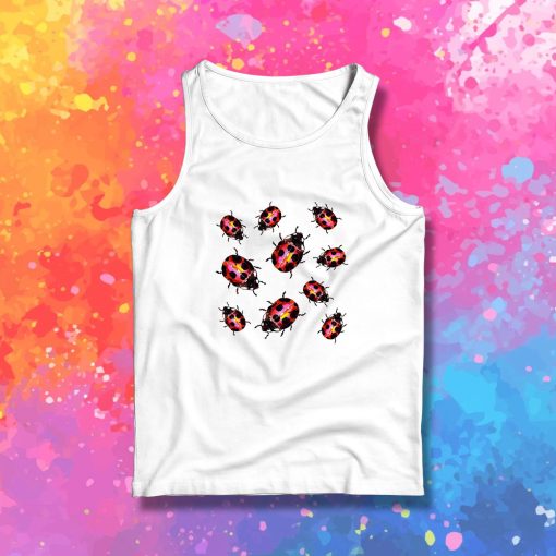 Ladybugs Pattern Tank Top