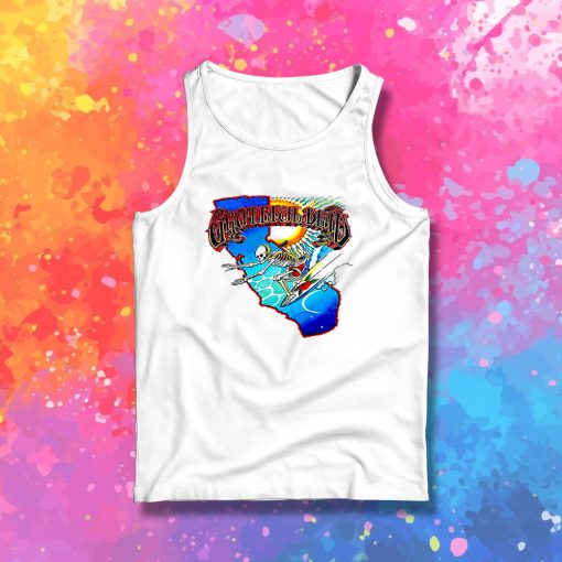 grateful dead surfing skeleton Tank Top